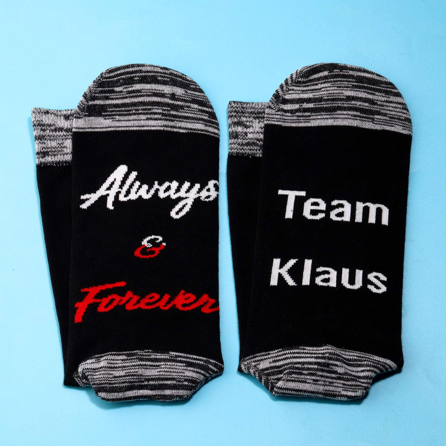 JXGZSO 2 Pairs Always and Forever Family Above All Socks - Vampire Themed Gift for Fans - Perfect for Halloween Costumes, Themed Parties & Family Matching Outfits