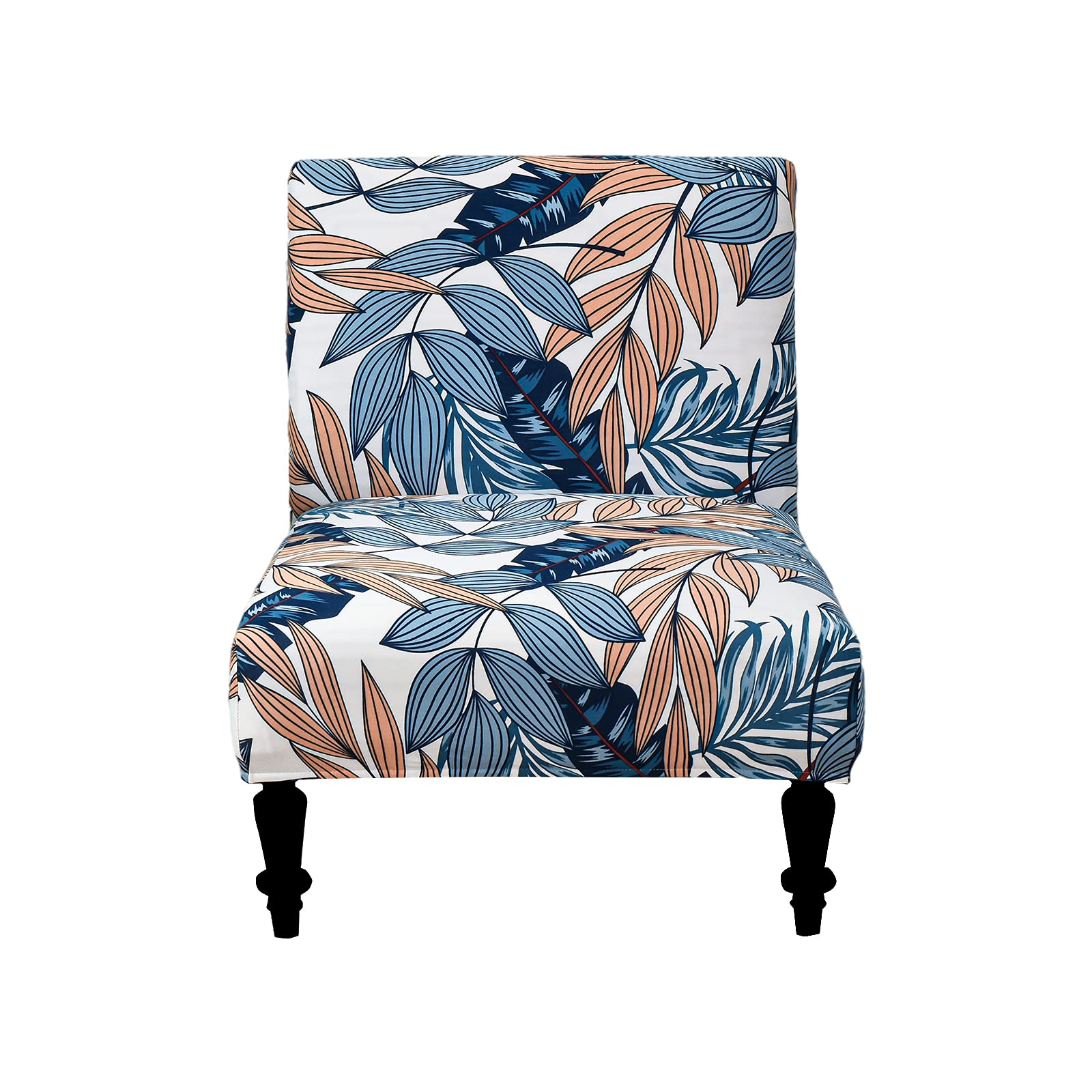 Eco-Friendly Removable Washable Armless Chair Slipcover - Printed Accent Furniture Protector for Living Room, Dining Room, Hotel | Perfect for Home Decor, Guest Seating & Space Saving