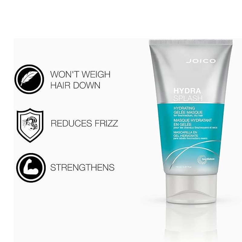 Joico Hydra Splash Hydrating Hair Mask - Deep Conditioning Treatment for Dry & Damaged Hair - Perfect for Salon-Quality Hydration at Home