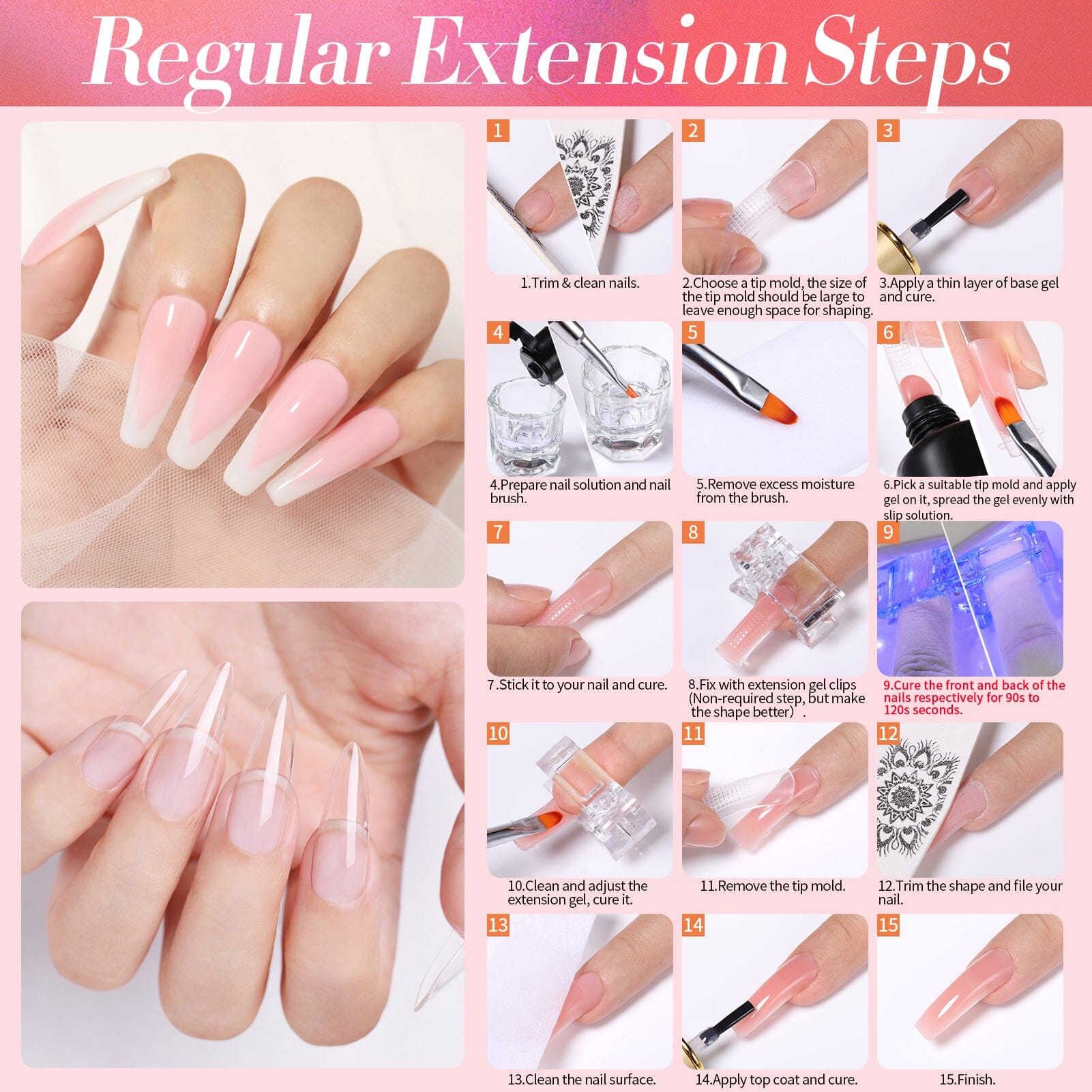 6 Colors Extension Nail Gel Starter Kit - Professional DIY Nail Art Set for Salon Quality Manicures at Home | Perfect for Parties, Weddings & Special Occasions