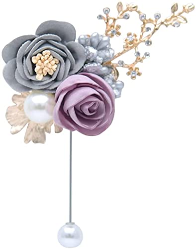 Elegant Artificial Rose Wrist Corsage with Fake Pearls for Wedding, Prom, Suit Decorations - DIY Boutonniere & Bridal Party Accessories (Color: B) | Perfect for Bridesmaids, Groomsmen & Formal Events