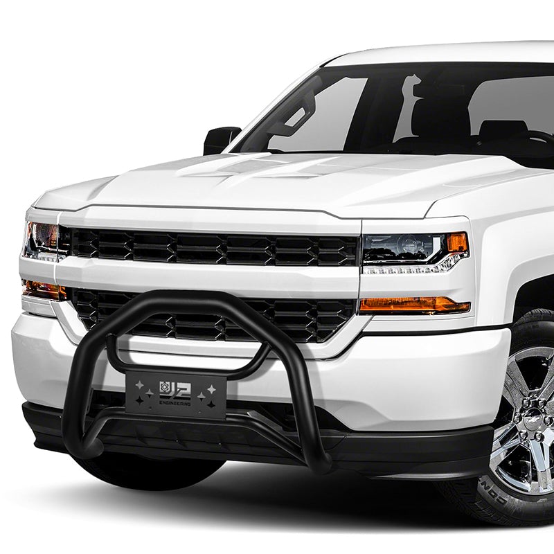 07-18 Chevy Silverado & GMC Sierra 1500 Heavy Duty Front Bumper Grille Guard - Carbon Steel Construction for Off-Road Protection & Truck Customization - Perfect for Off-Roading, Work Trucks & Vehicle Safety Enhancement
