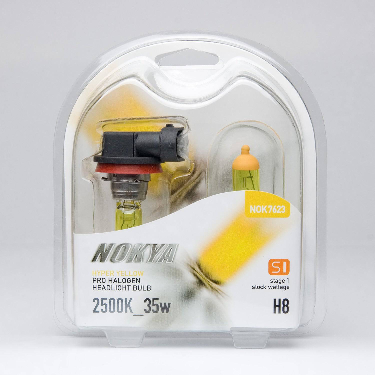 Nokya Hyper Yellow H8 Light Bulbs 2500K 35W - Stage 1 - Premium Fog & Driving Lights for Cars, Trucks & Motorcycles - Enhance Visibility in Rain, Snow & Low-Light Conditions