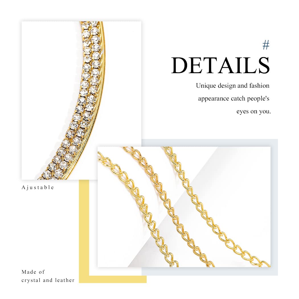 Asooll Crystal Body Chain - Rhinestone Chest Jewelry for Women & Girls | Bikini Bra Accessories for Beach Party, Rave, Prom & Fashion Events | Elegant Body Jewelry for Festivals, Nightlife & Special Occasions