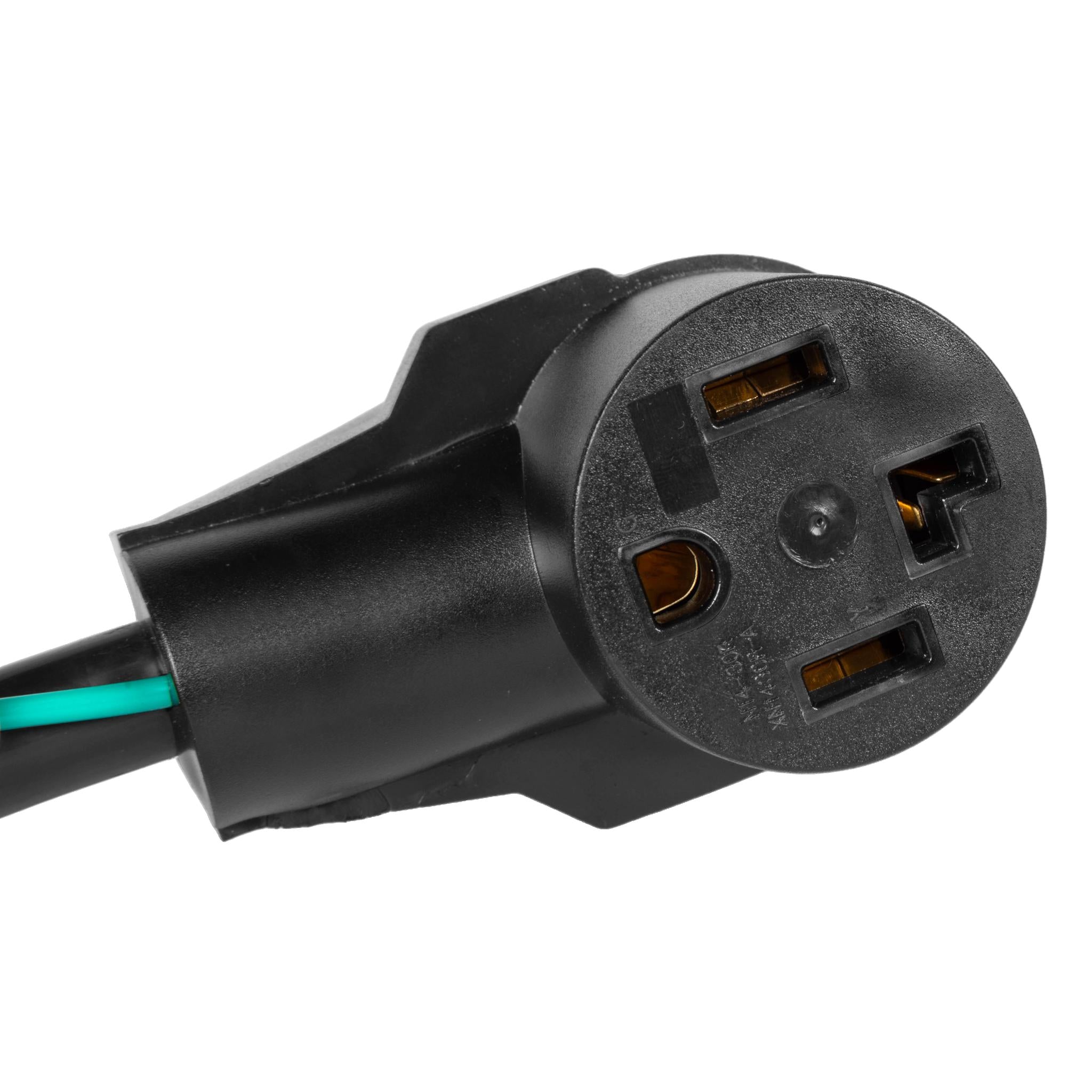 WEN PC1014 30 Amp NEMA 10-30P to 14-30R Appliance Adapter with 12-Inch Cord - 3 Prong to 4 Prong Plug Converter for Dryers, RVs & Electric Ranges - Heavy Duty Grounding Wire for Safe Power Transfer