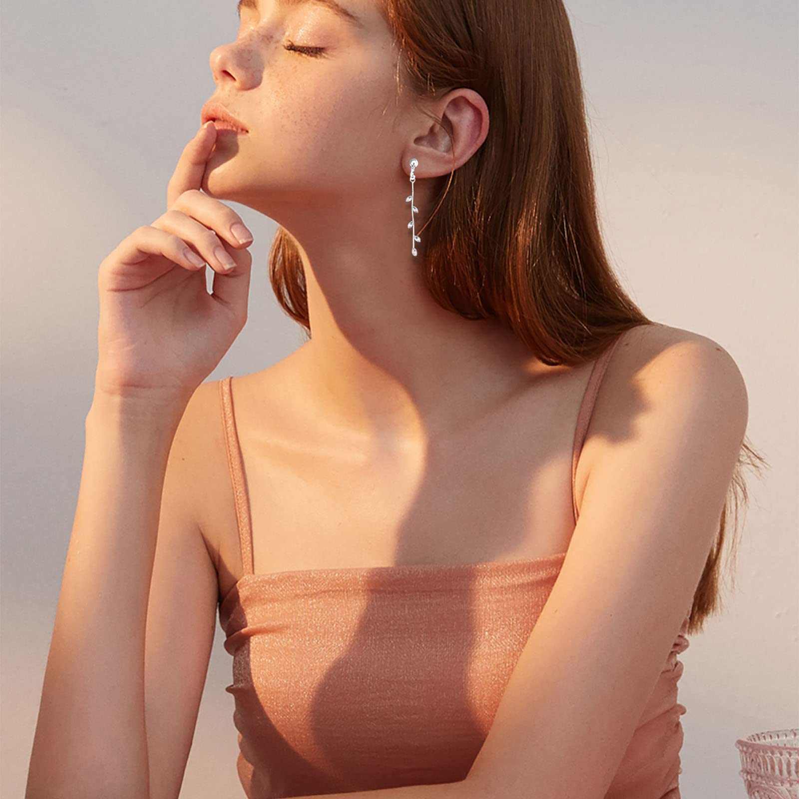 NEWITIN 16 Pairs Clip On Earrings for Women - Cute Non-Piercing Dangle Drop Earrings | Fashionable Charm Ear Clips | Perfect for Parties, Weddings & Everyday Wear