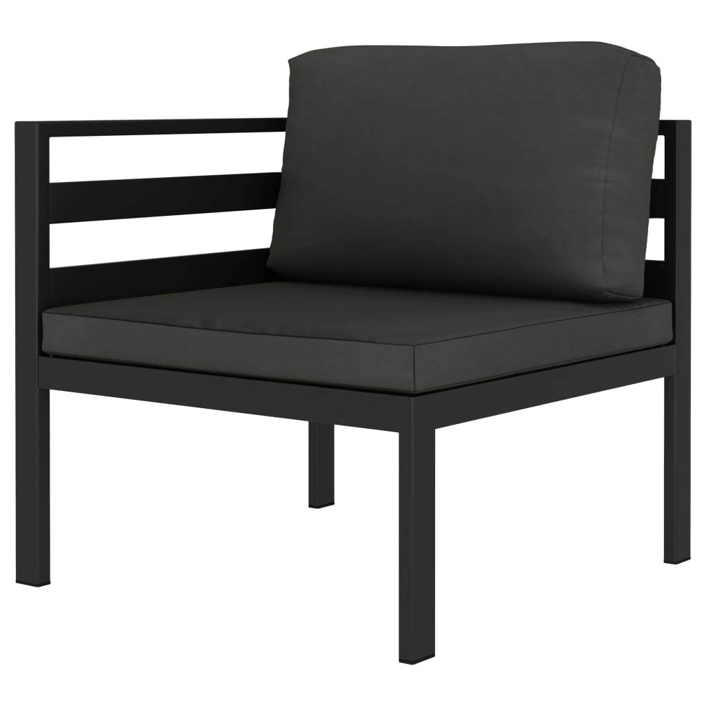 2-Piece Patio Sofa Set with Waterproof Cushions, Durable Aluminum Frame in Anthracite - Perfect for Outdoor Garden, Poolside & Backyard Relaxation