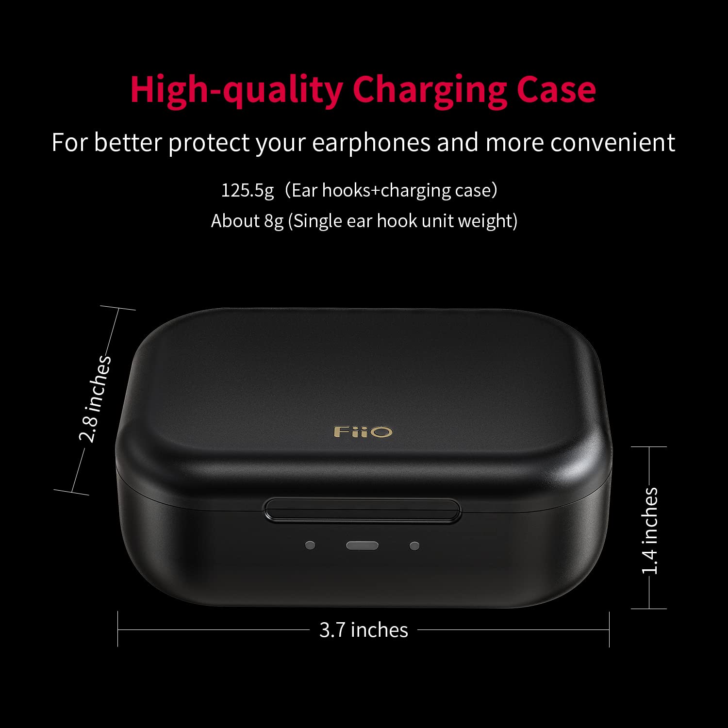 FiiO UTWS5 Hi-Res Wireless Bluetooth 5.2 Ear Hook Amplifier - 96kHz/24bit Audio, 30hr Battery Life, IPX4 Waterproof, 0.78mm 2-Pin Connector - Perfect for Gym, Running & Travel