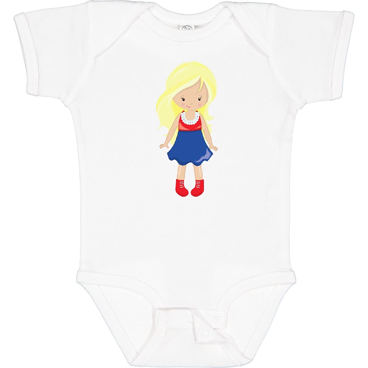 Inktastic London Girl Fashion Baby Bodysuit - Cute Blonde Hair Dress Outfit for Girls | Perfect for Casual Wear, Parties & Photo Shoots