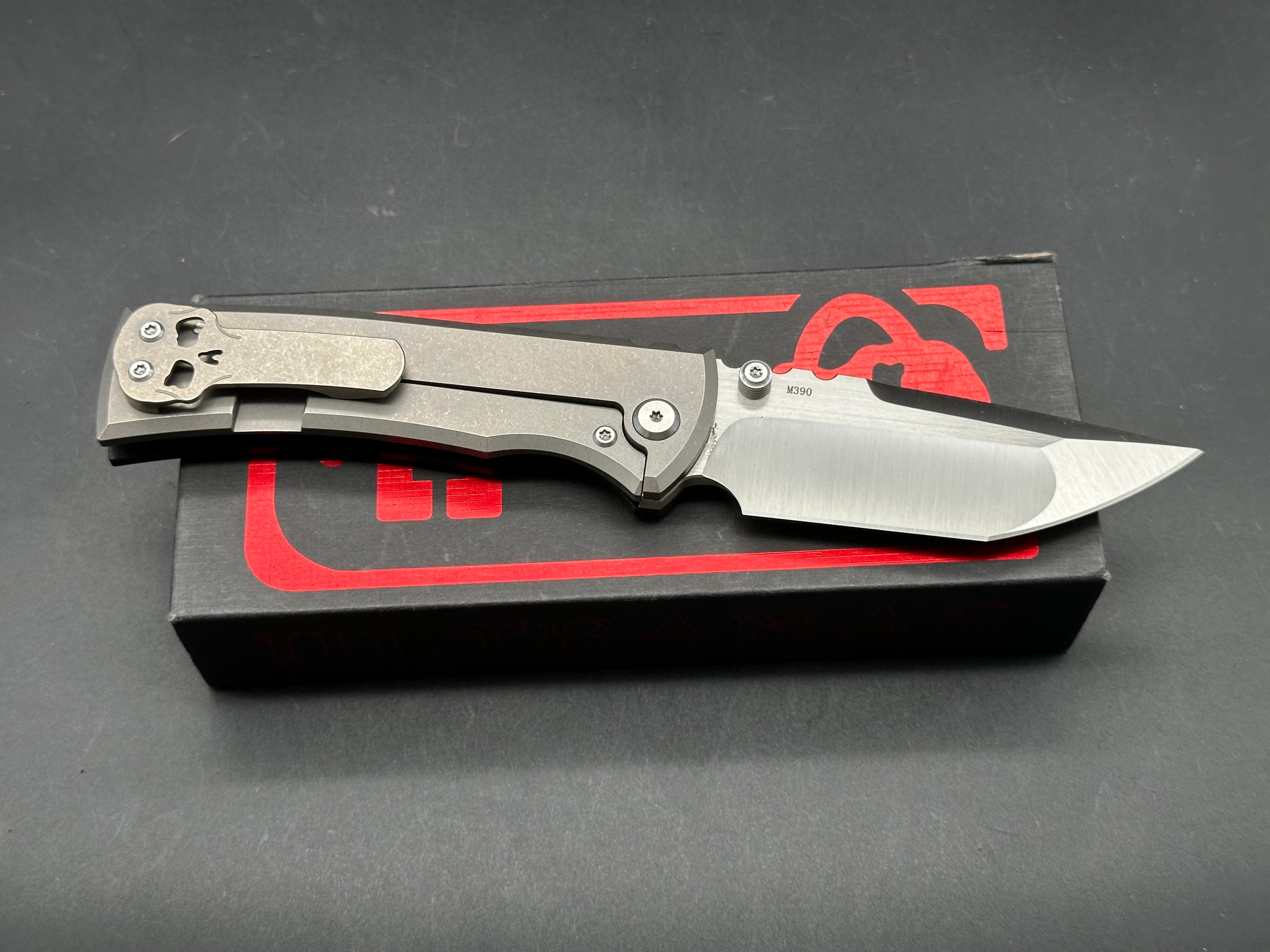 Chaves 229 G1O/Ti Redencion Tanto Folding Knife - Black G10 Handle, Titanium Frame, EDC Pocket Knife for Outdoor, Camping, Hiking & Everyday Carry