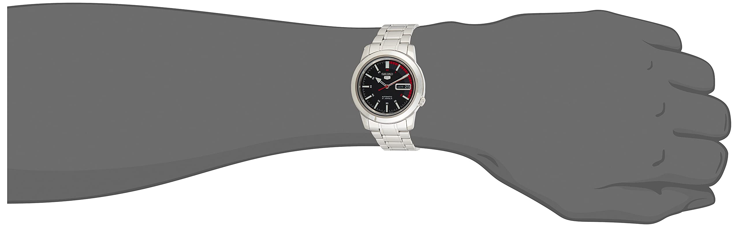Seiko 5 Automatic Men's Watch - Stainless Steel Case & Bracelet - Water Resistant - Dress, Casual & Business Wear - Perfect for Everyday Use, Office & Special Occasions