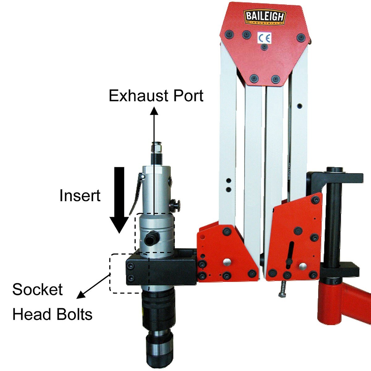 Baileigh Industrial BA9 1000327 ATM-27 1900 Pneumatic Tapping Arm - Heavy Duty Metalworking Tool for Drilling & Threading Operations in Workshops
