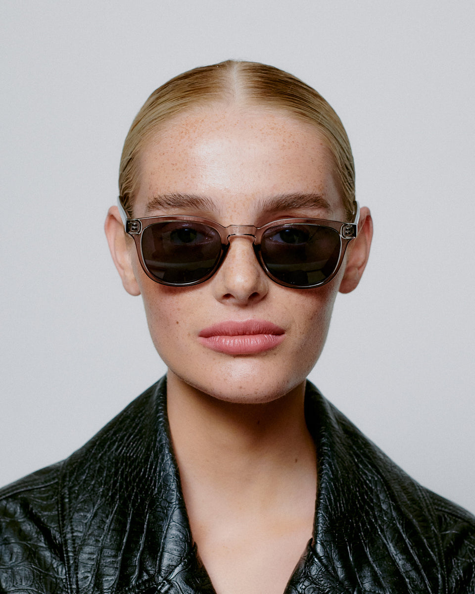 A. Kjaerbede Grey Transparent Bate Sunglasses – Stylish UV Protection for Outdoor Activities, Beach & Driving