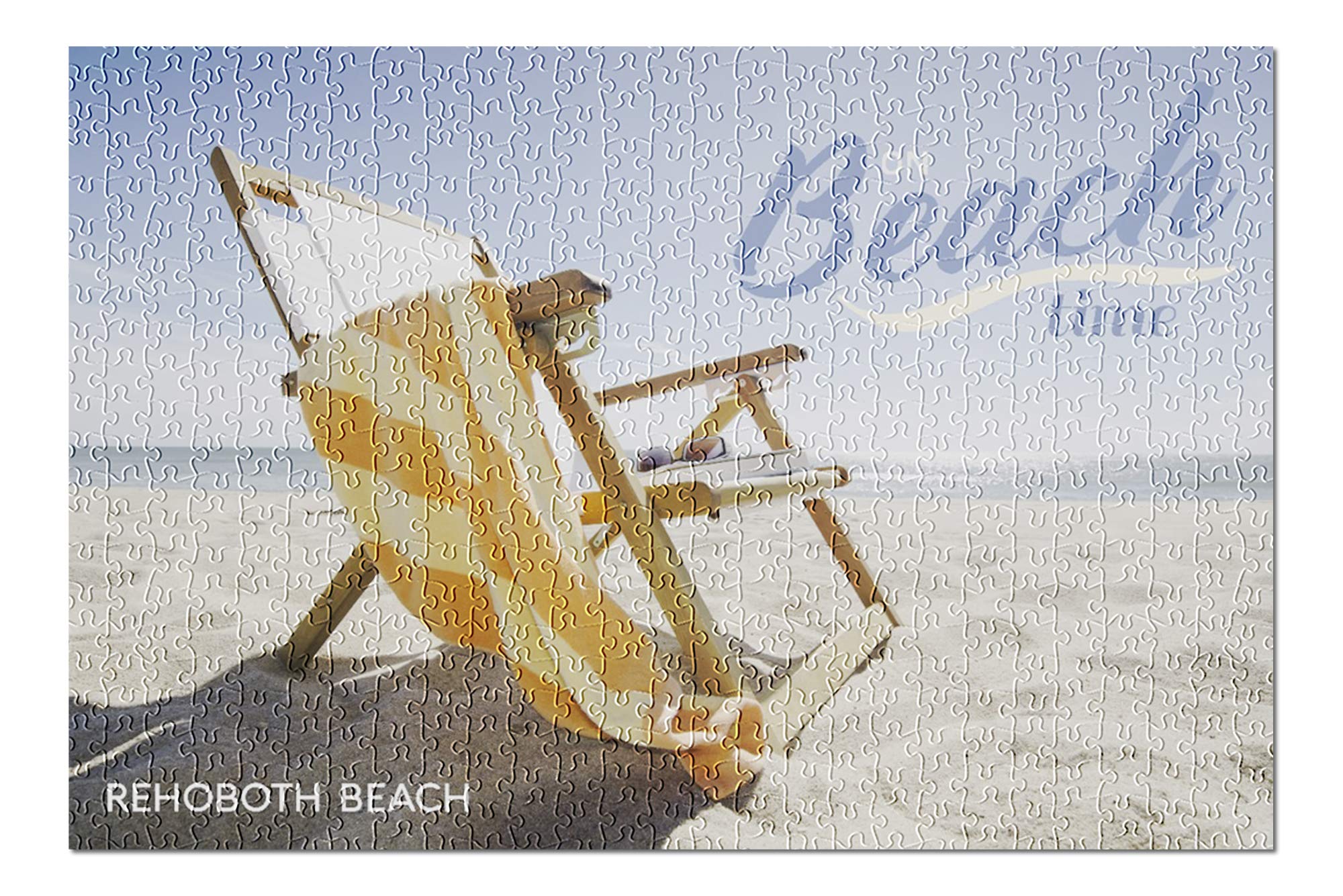 Deluxe Folding Beach Chair for Rehoboth Beach - 19x27 Inches Premium 500-Piece Jigsaw Puzzle for Adults & Family - Made in USA - Perfect for Beach Vacations, Picnics & Relaxing Outdoors