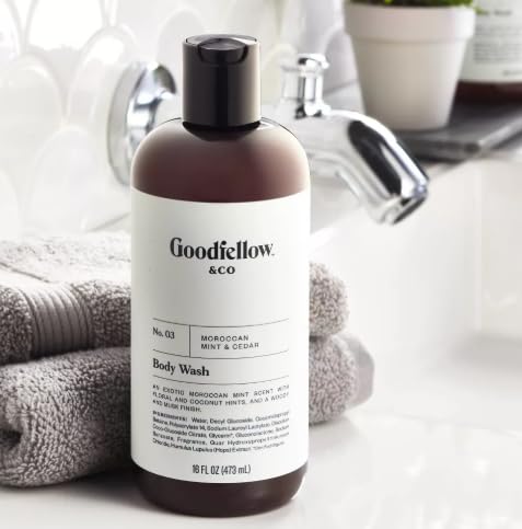 Goodfellow & Co™ Moroccan Mint & Cedar Body Wash - 16 fl oz | Refreshing & Invigorating Shower Gel for Men & Women | Perfect for Daily Use, Gym & Spa Relaxation