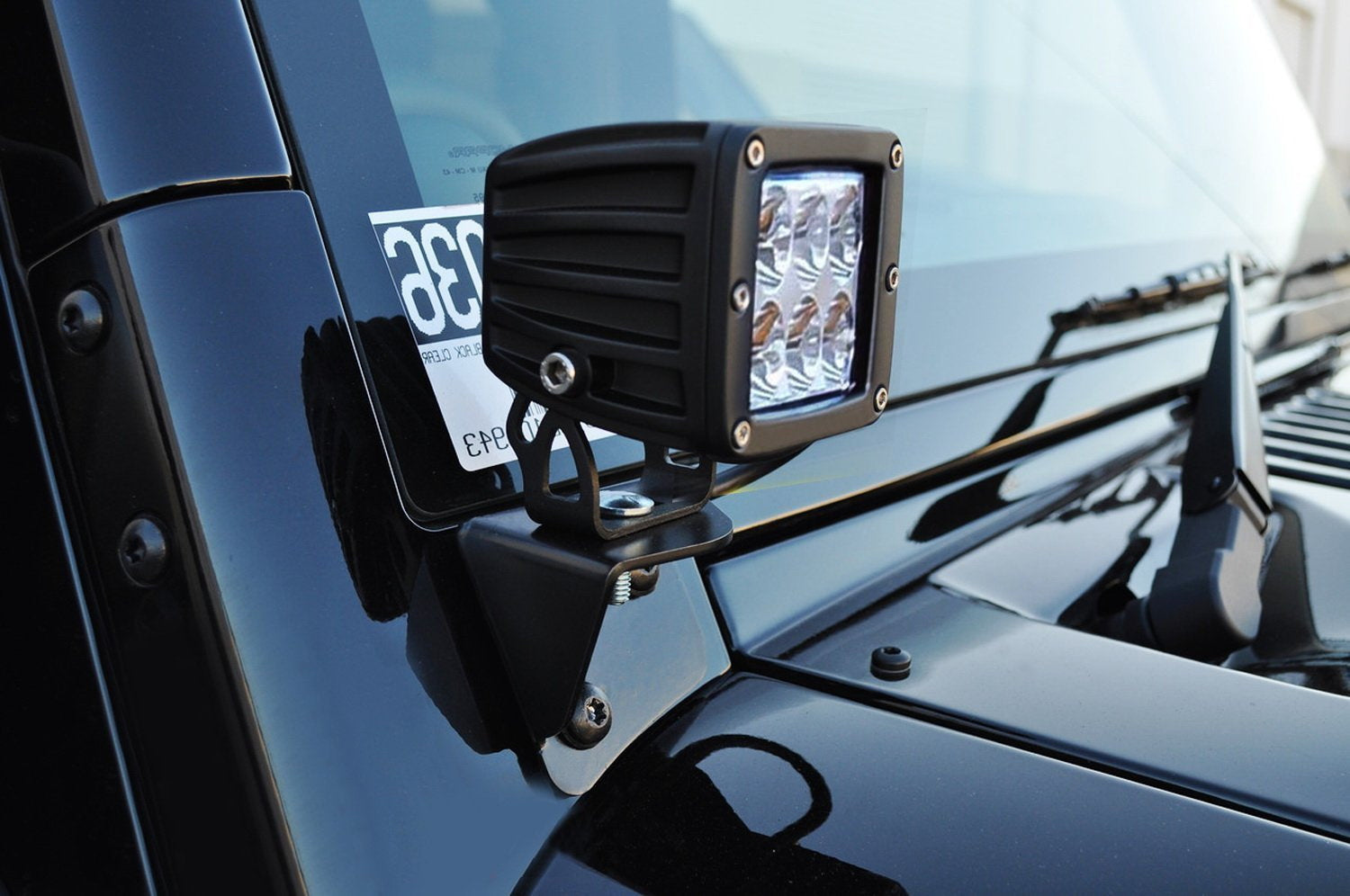 48W LED Driving Pod Lights with A Pillar Bracket & Wiring Kit - Waterproof Off-Road Lights for Jeep Wrangler TJ JK - Perfect for Night Driving, Trail Adventures & Off-Roading
