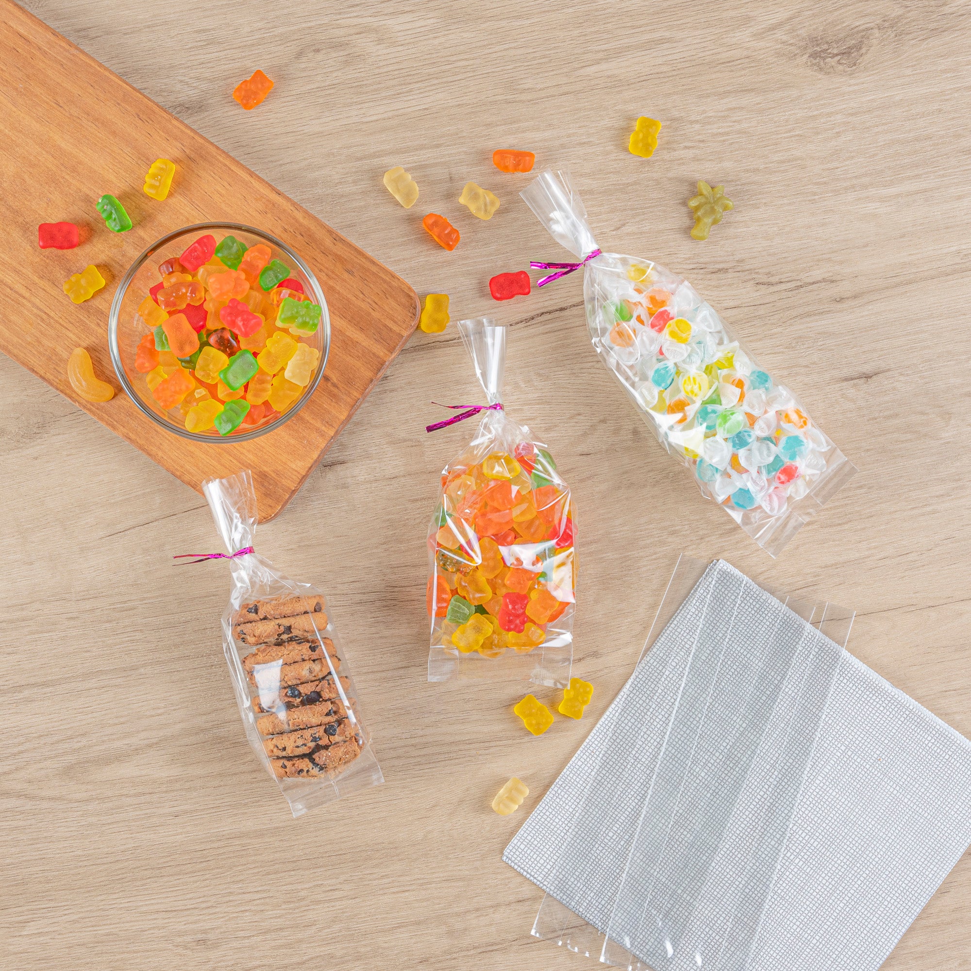 Clear Plastic Gusset Bags - 3