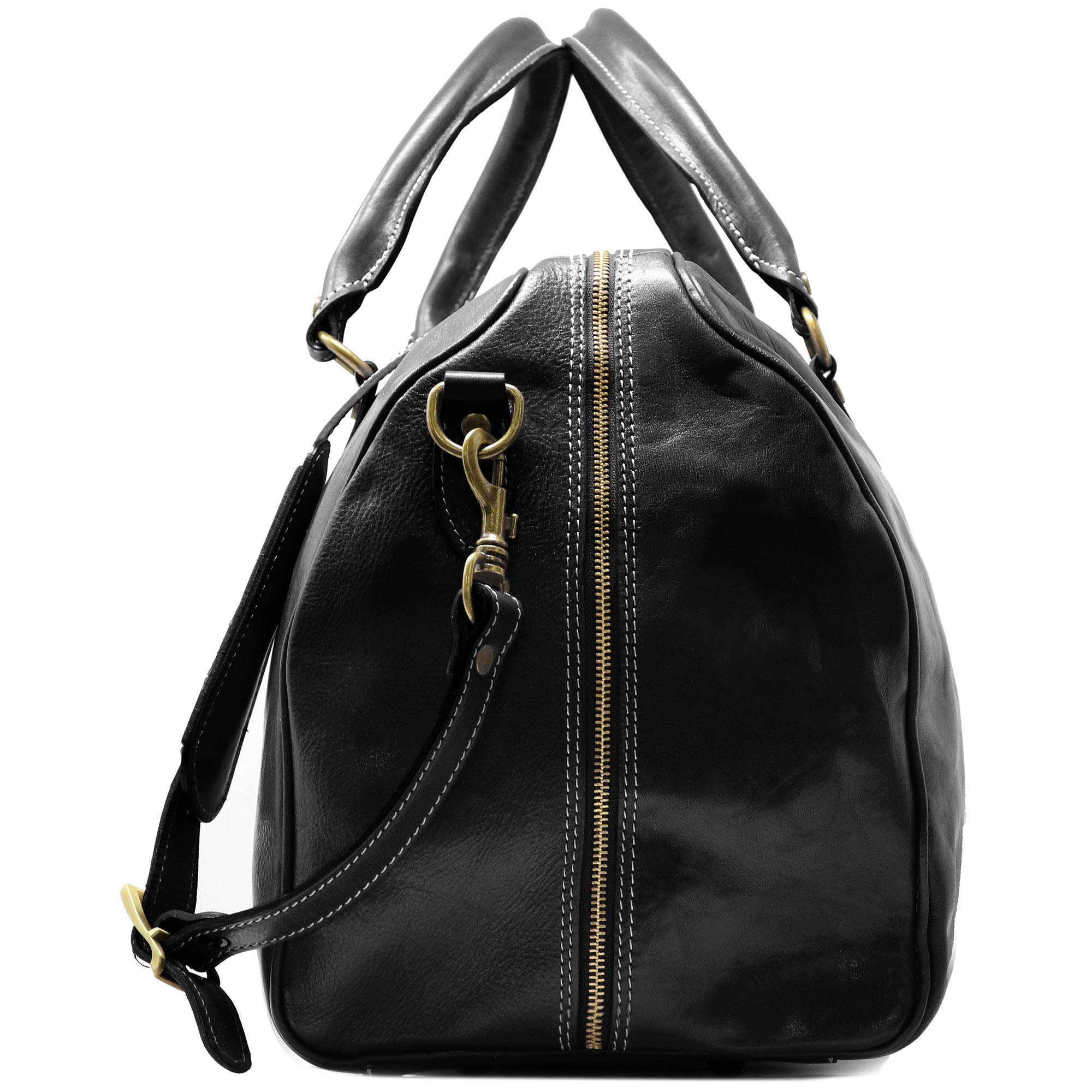 Premium Italian Leather Weekender Bag - Floto Luggage Venezia Duffle for Travel & Gym | Stylish Carry-On Overnight Bag for Men & Women | Perfect for Business Trips, Weekend Getaways & Sports Gear