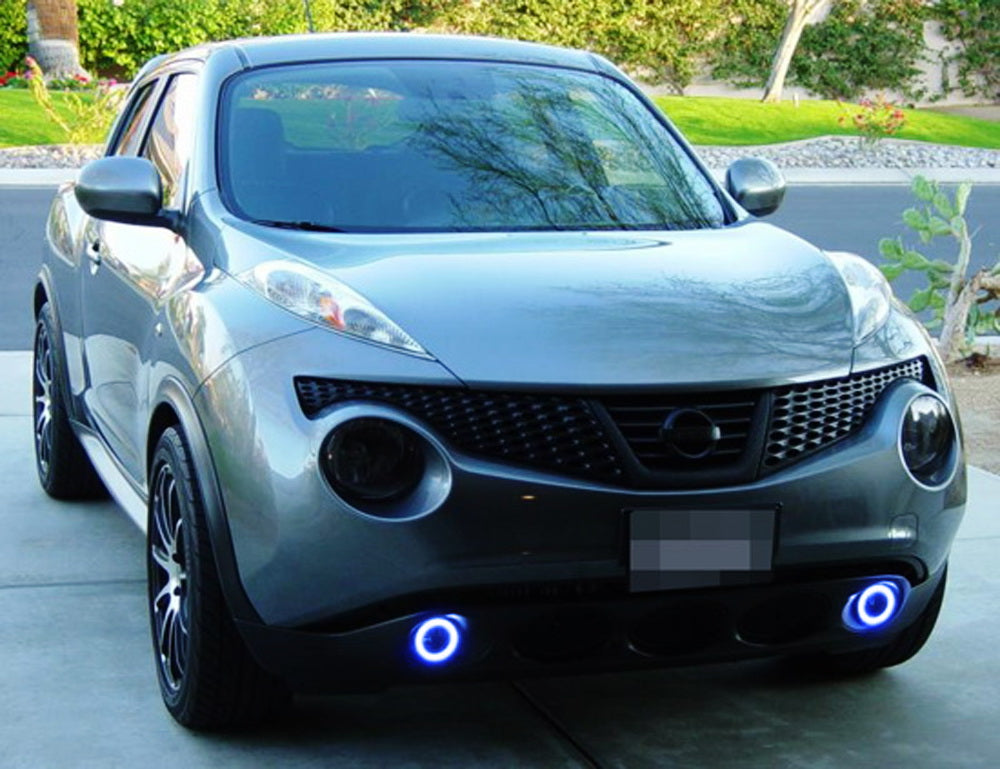 3 Pack Ultra Blue 40 LED Halo Angel Eyes Projector Fog Lights for Cars - Durable Headlight Upgrade with Bright Halo Rings for Enhanced Night Driving Visibility