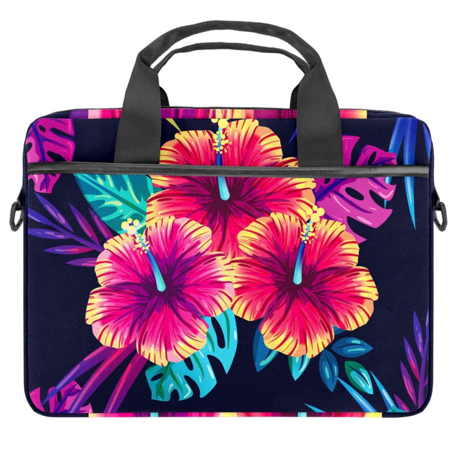 Stylish Floral Laptop Messenger Bag for Women & Men - Durable 14 Inch Shoulder Bag with Padded Compartment - Perfect for Work, School & Travel