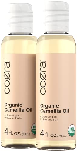 Organic Camellia Oil 4 oz (2 Pack) - USDA Certified, Paraben & SLS Free, Fragrance-Free Moisturizing Oil for Hair, Skin & Face - Perfect for Dry Scalp Treatment, Facial Care & Body Hydration