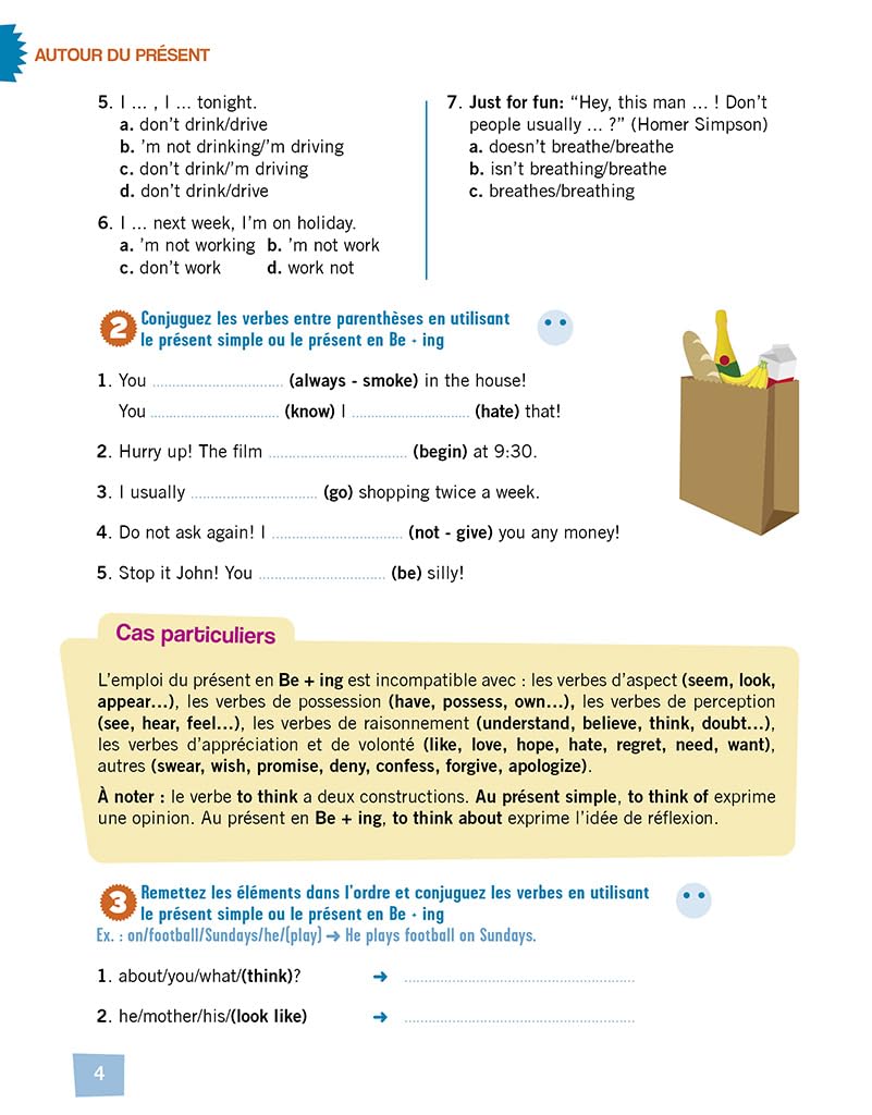 Learn English Workbook for French Speakers - Beginner Level English Exercises & Practice Book (French Edition) - Perfect for Self-Study, Language Classes & Travel Preparation