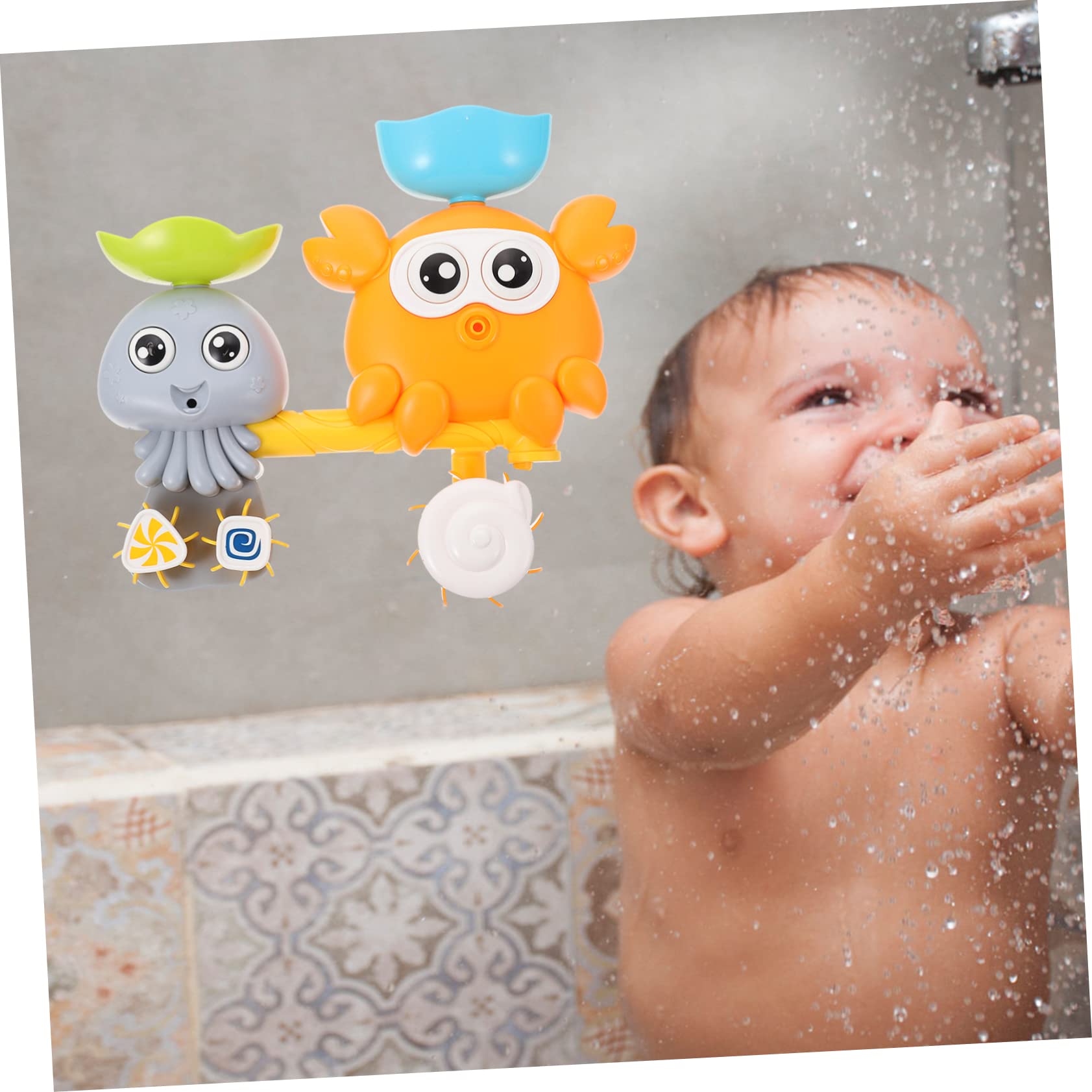 FAVOMOTO 4-Piece Water Play Crab Toy Set for Kids & Toddlers - Fun Bath & Pool Toys for Babies, Perfect for Beach, Summer & Outdoor Activities