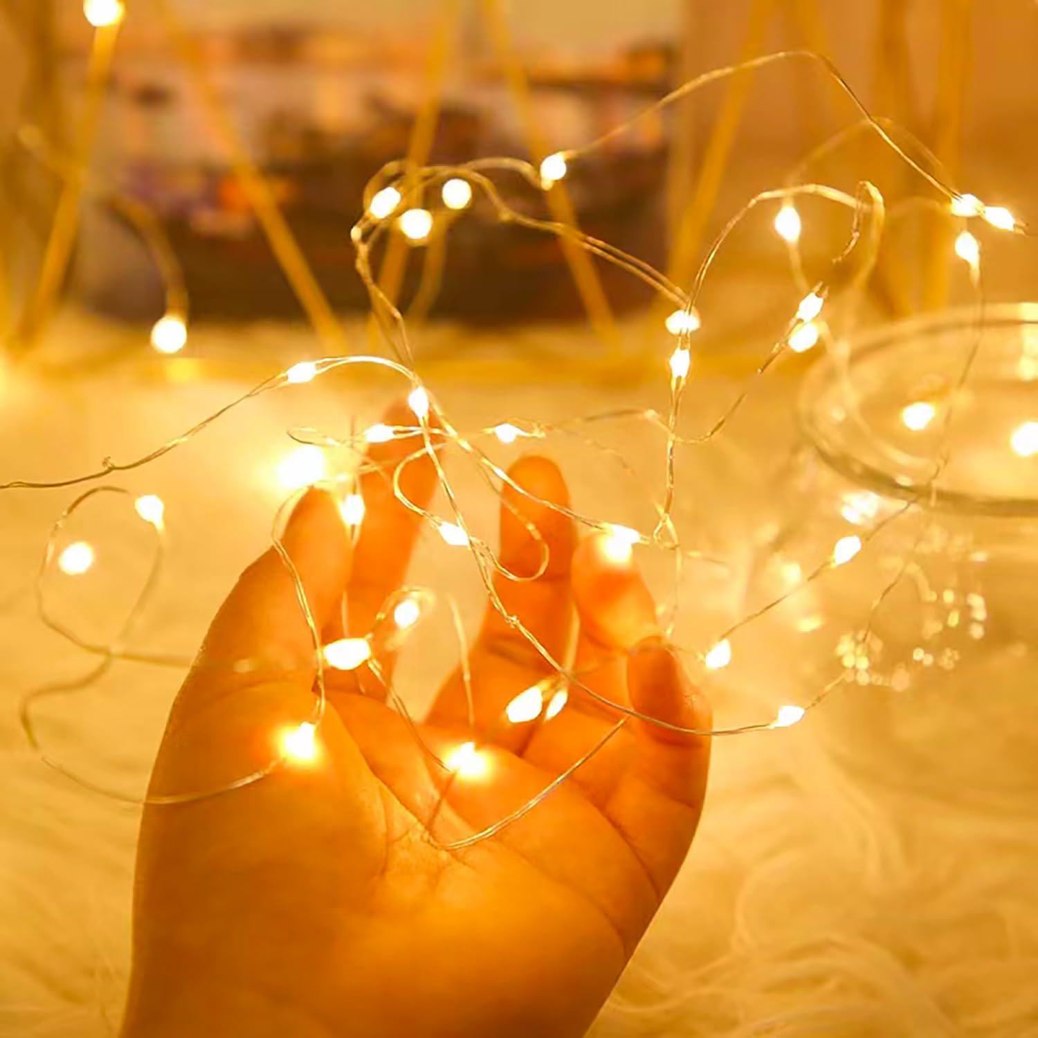 4 Pack LED Fairy Lights Battery Operated with Timer - 3M 30 LED Firefly String Lights, Warm White Copper Wire Twinkle Lights for Bedroom, Christmas, Wedding, Party, Garden & Home Decorations - Perfect for Indoor and Outdoor Decorative Lighting
