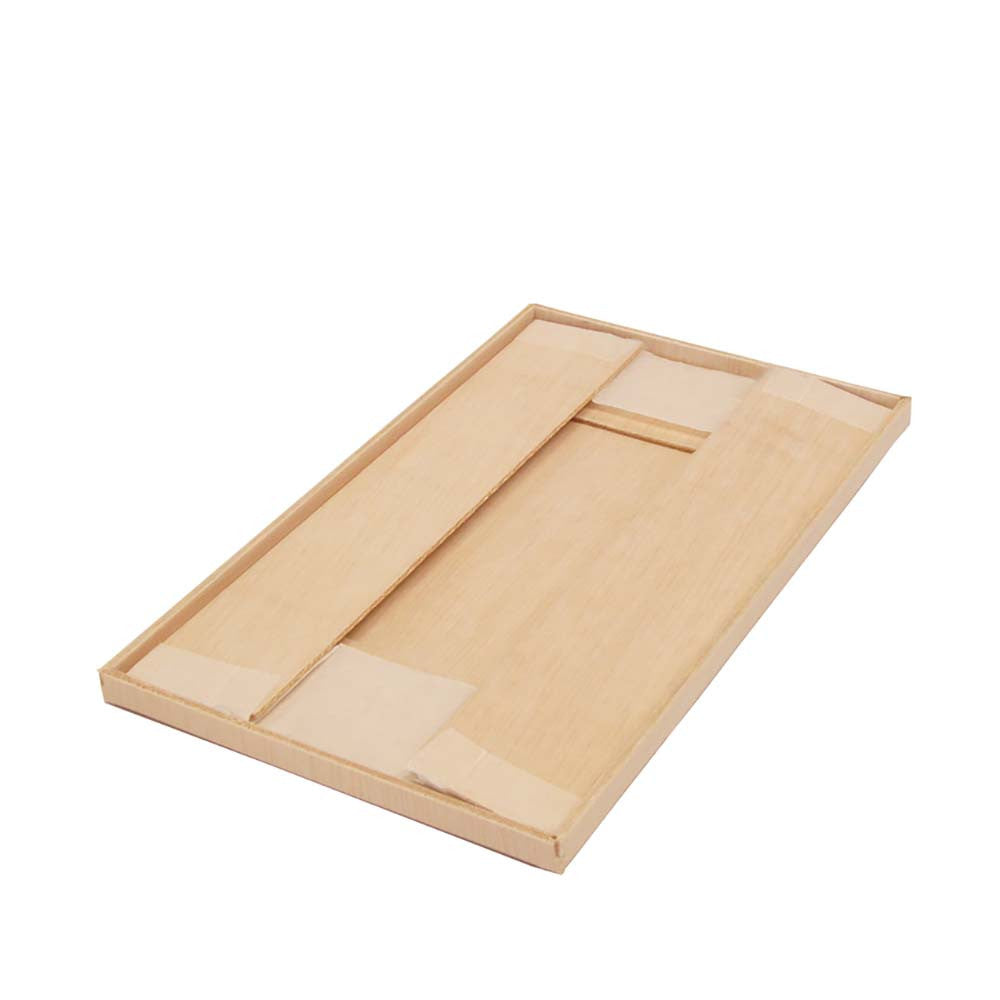 Eco-Friendly Coco Wooden Rectangular Takeout Bento Box with Lid - Medium Size 7.5