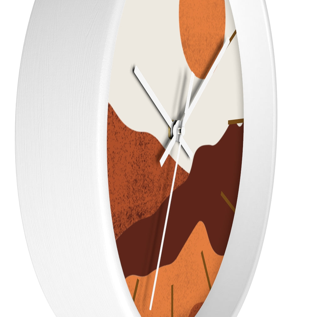Midwest Desert Theme Wooden Wall Clock - Stylish Home & Office Decor for Living Room, Bedroom, or Kitchen