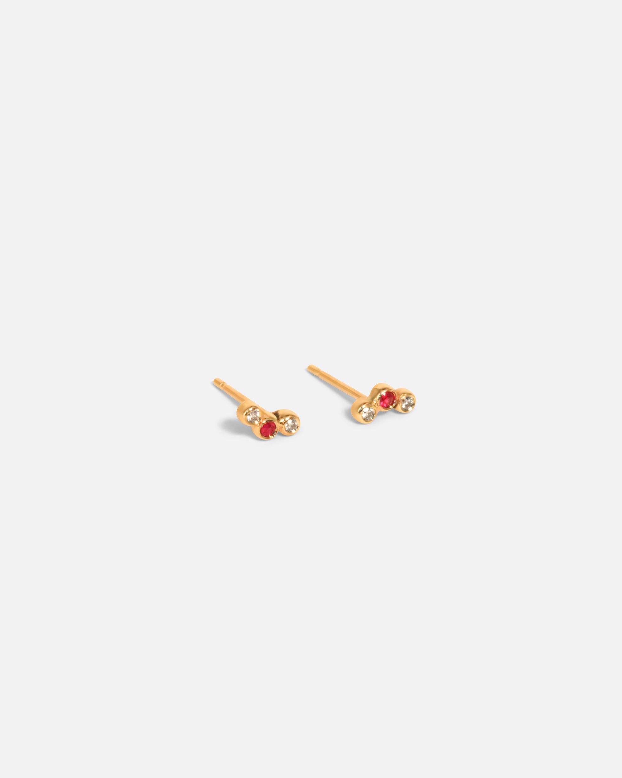3-Piece Bezel Set Stud Earrings for Women - Minimalist Cubic Zirconia Studs for Everyday Wear & Special Occasions