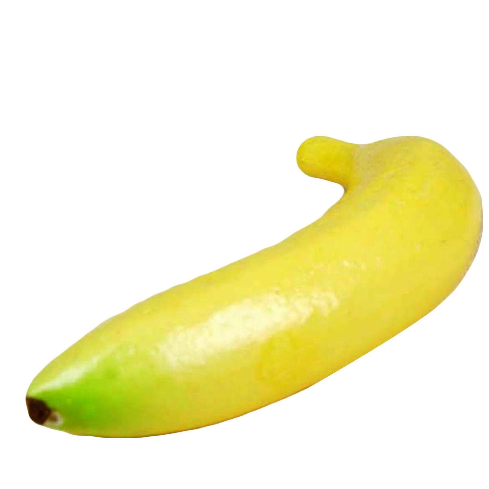 Realistic Plastic Artificial Banana - Lifelike Fake Fruit Decor for Wedding, Home, Party & Photography Props - Perfect for Table Centerpieces, Kitchen Display & DIY Crafts (Single Banana)