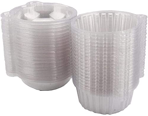 Clear Plastic Cupcake Holders 400pcs with Lids for Baking & Parties