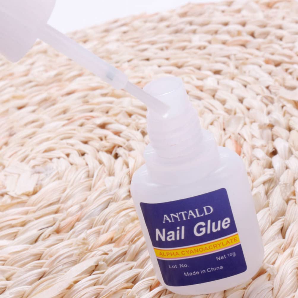 FOMIYES 10 Pack Fast Drying Nail Glue for Artificial Nails - Nail Repair Bond, Manicure Art Glue with Brush, Liquid Acrylic for Nail Extensions & Fixing - Perfect for Home Salon, DIY Nail Art & Professional Use