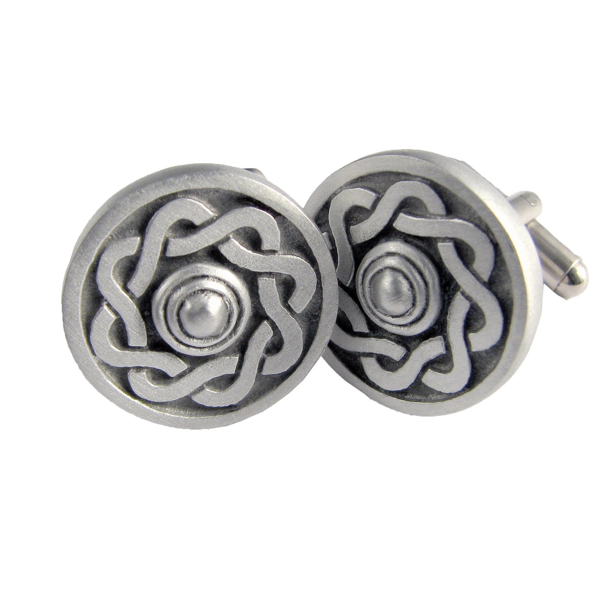 Celtic Knotwork Cufflinks for Men - Elegant Stainless Steel Irish Wedding Cuff Links - Perfect for Formal Events, Business Meetings & Celtic Heritage Gifts