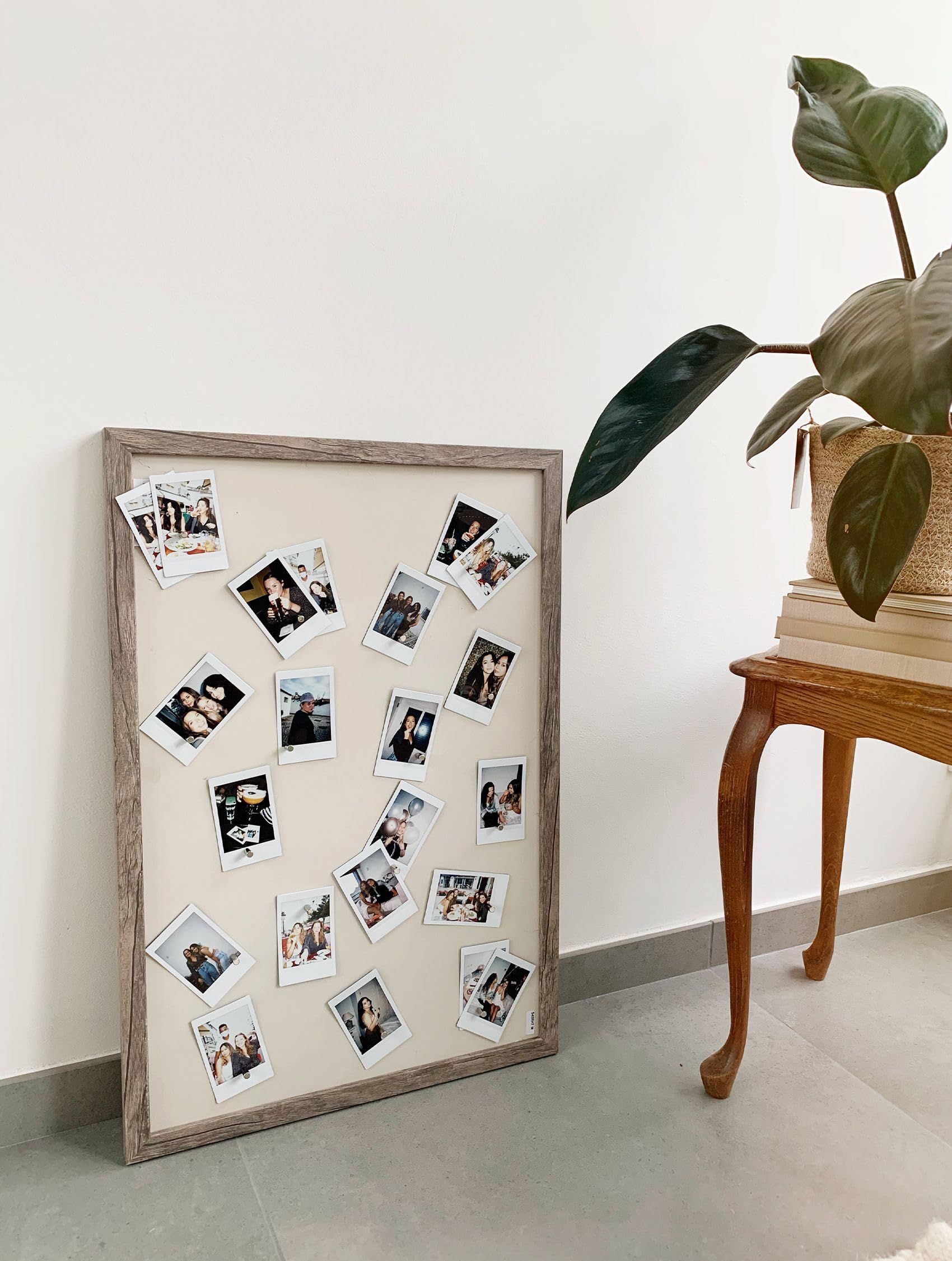 40x60 Magnetic Pin Board with Magnets - Grey Wooden Bulletin Board for Office, Home, or Classroom Organization & Decoration