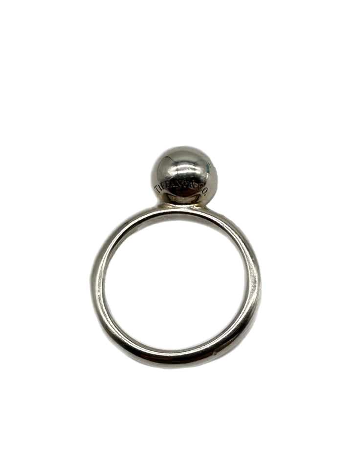 Tiffany & Co. Hardwear Ball 8mm 925 Sterling Silver Ring for Women - Size 4 | Elegant Jewelry Gift for Anniversary, Birthday & Special Occasions
