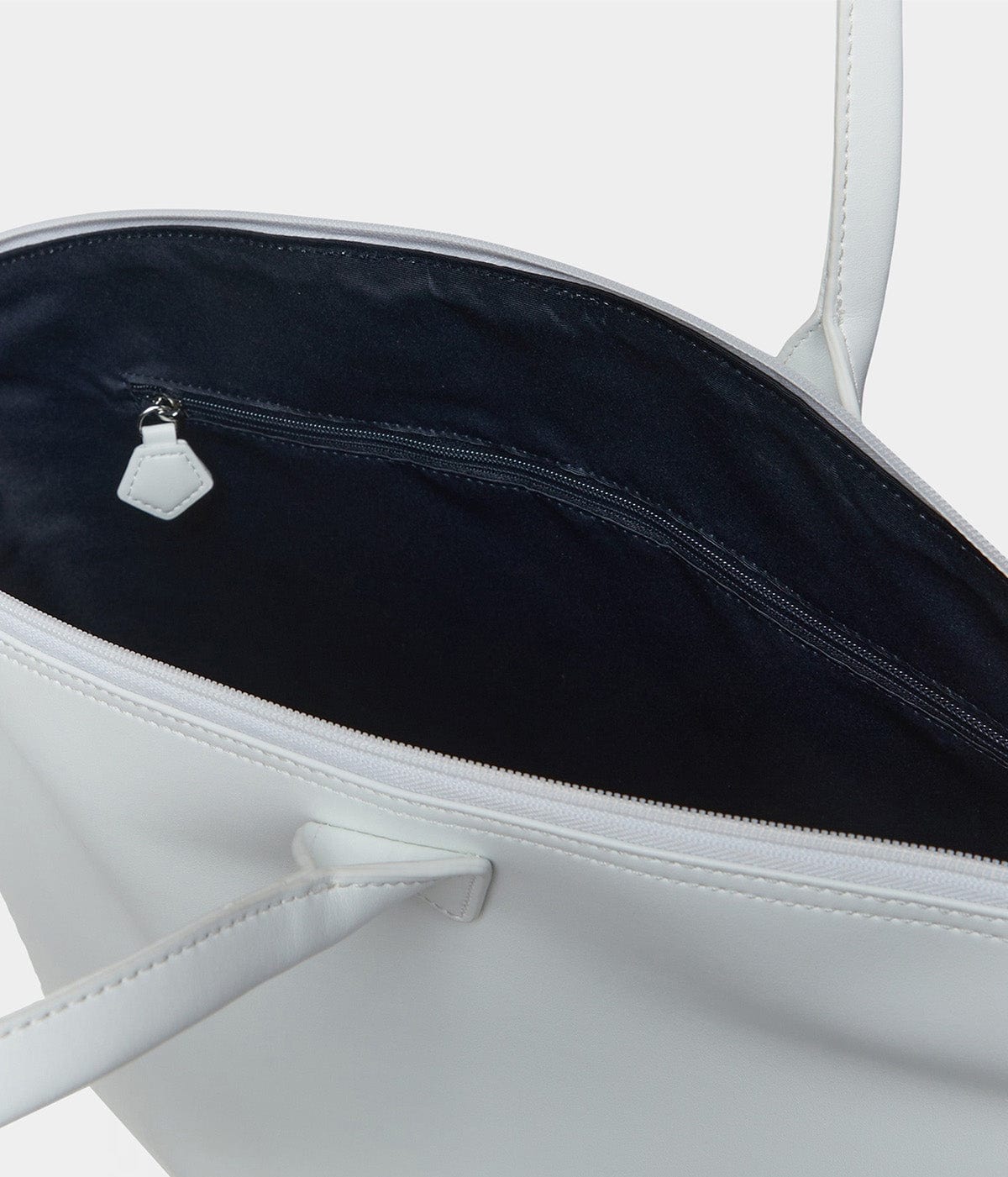 Vegan Leather Tote Bag for Women - Jolly Apple Skin White Handbag | Perfect for Work, Travel & Everyday Use