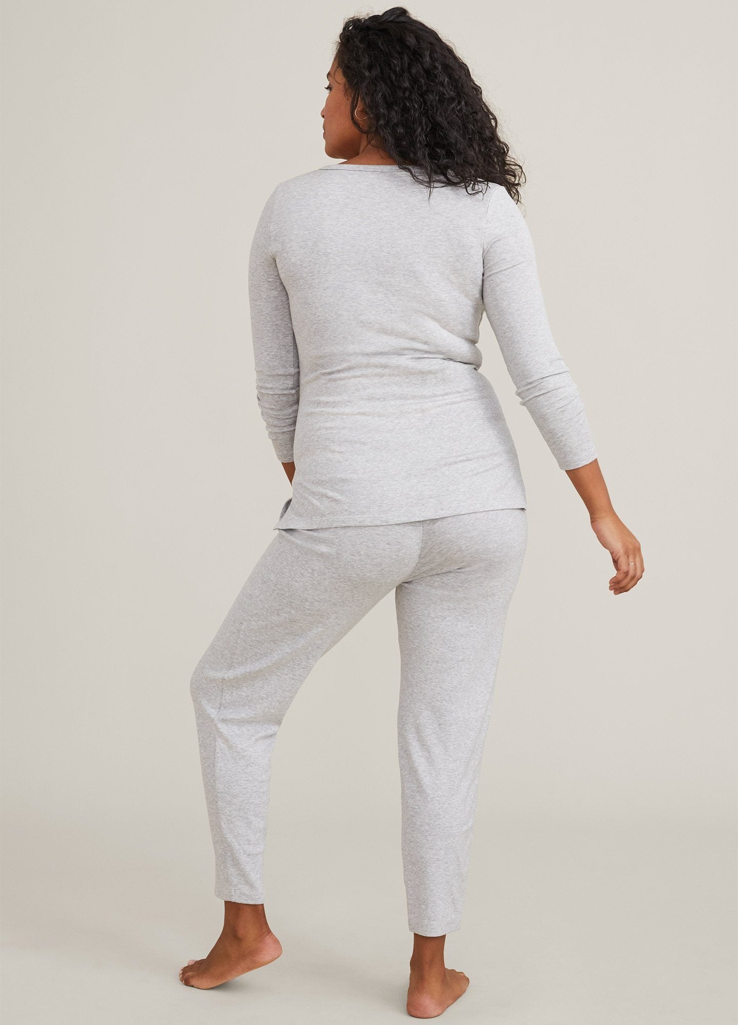 Softest Rib Relaxed Nursing Henley for Women - Comfortable Maternity & Nursing Top for Breastfeeding Moms - Perfect for Casual Wear, Lounging & Mother-Baby Bonding Time