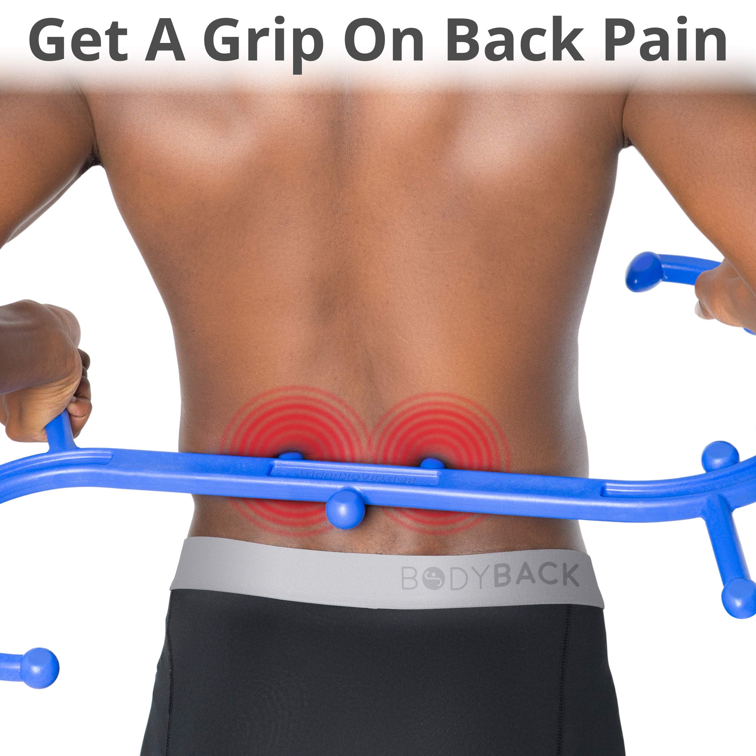 Body Back Buddy - USA Made Classic & Mini Massage Tool Bundle for Full Body Pain Relief & Stress Reduction - Perfect for Home, Office & Travel Use (Blue)