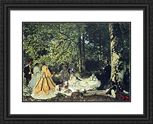 Black Ornate Wood Frame with Double Matting