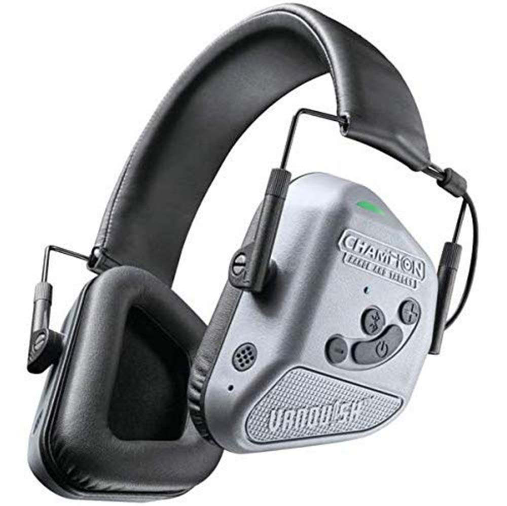 Champion Vanquish Pro Bluetooth Electronic Hearing Protection Muffs - Noise Cancelling Earmuffs for Shooting, Hunting & Construction - Wireless Headphones with Built-in Mic for Calls & Music