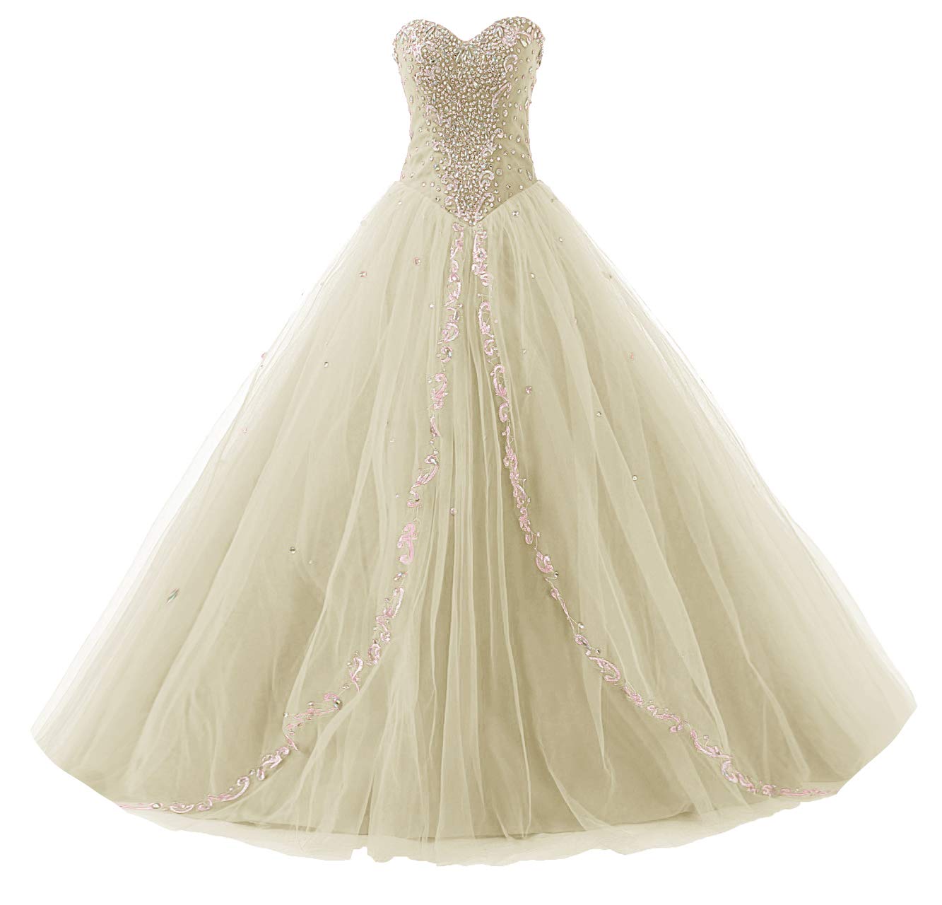 JAEDEN Sweetheart Neckline Long Quinceanera Dress - Elegant Formal Prom Ball Gown for Weddings, Homecoming & Special Occasions | Perfect for Quinceañeras, Prom Nights & Evening Galas