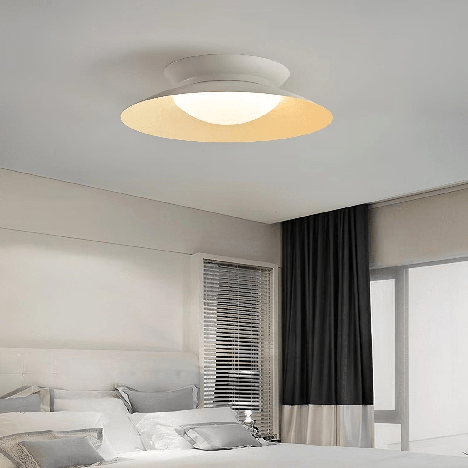 Modern Cetra Ceiling Light Fixture - Energy Efficient LED Flush Mount for Bedroom, Living Room & Kitchen - Dimmable Bright Lighting for Home & Office