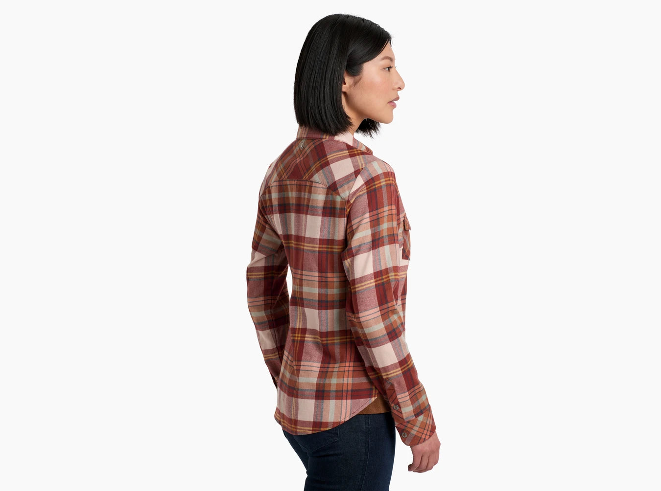 Kuhl Tess Flannel Long Sleeve Shirt for Women - Soft & Comfortable Plaid Flannel Top for Outdoor Adventures & Casual Wear