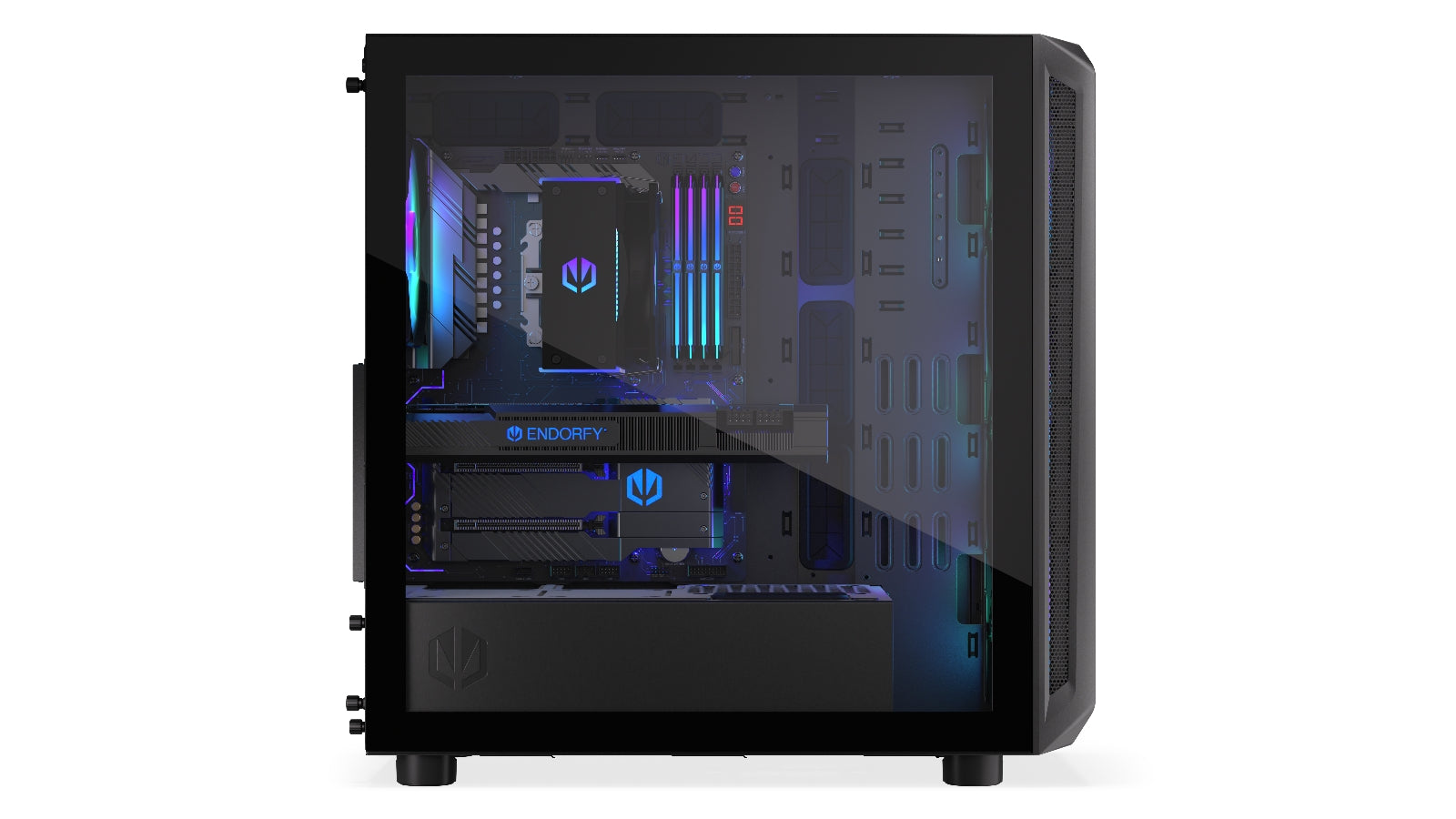 Endorfy Arx 700 ARGB ATX Mid Tower PC Gaming Case - High Airflow Tempered Glass Design with RGB Lighting (EY2A013) for Gaming Setup & Workstation Builds