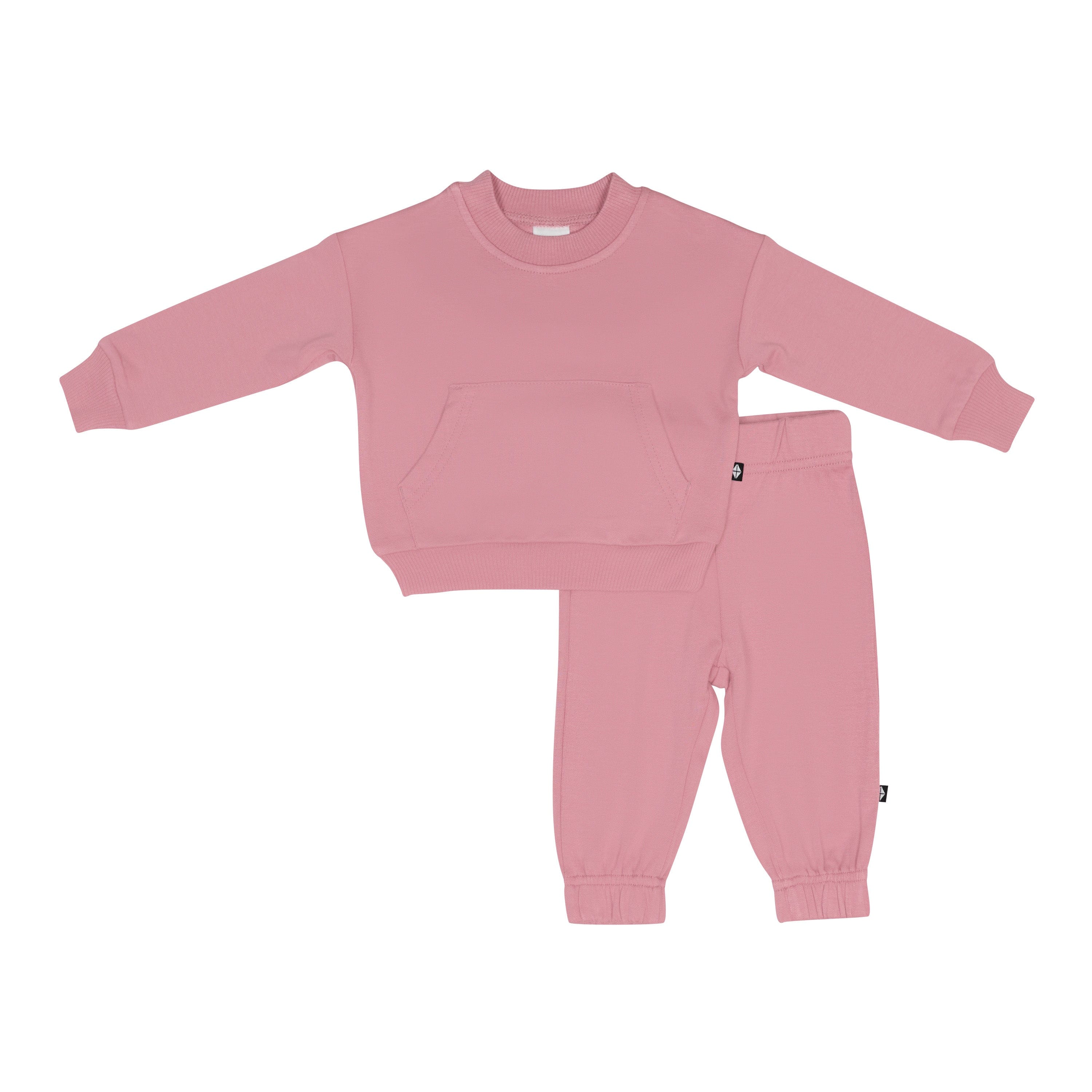 French Terry Jogger Set in Apple Blossom | Soft Cotton Lounge Pants & Hoodie Outfit | Women's Casual Loungewear for Home, Yoga & Running