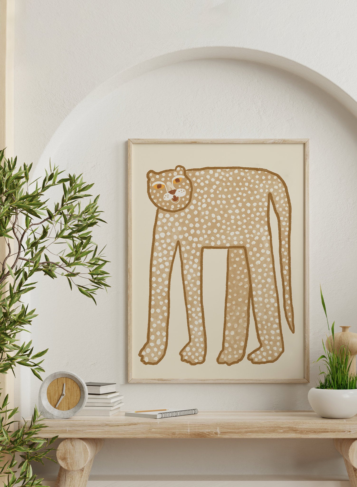 Jolly Jungle Cat Poster - Vibrant Animal Wall Art for Home, Office & Nursery Decor - Perfect for Jungle Theme Rooms & Gifts