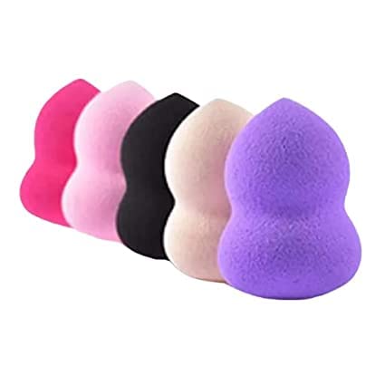 Professional Makeup Sponge Beauty Blender - 5 Pack Multicolor Cosmetic Sponges for Flawless Foundation & Concealer Application - Perfect for Daily Makeup, Travel & Professional Use