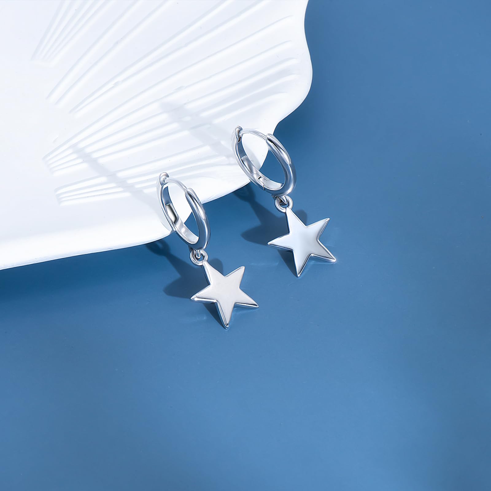Stylish Silver Dangle Hoop Earrings for Women & Girls - Butterfly, Cross, Heart, Spike & Star Designs | Hypoallergenic Small Huggie Hoop Earrings | Perfect Jewelry Gift for Birthdays, Parties & Everyday Wear